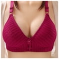 thumbnail image 2 of Gyexs Womens Open Back Haped Bra Summer Thin Underwear No Steel Ring Comfortable Support Bralettes for Women, Red, Size 44, 2 of 4