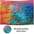 thumbnail image 4 of 10 x 6.5 ft Colorful Brick Wall Photo Backdrop 80's 90's Hip Hop Graffiti Background Baby Birthday Wedding Graduation Themed Party Photography Decoration Banner Studio Props, 4 of 4