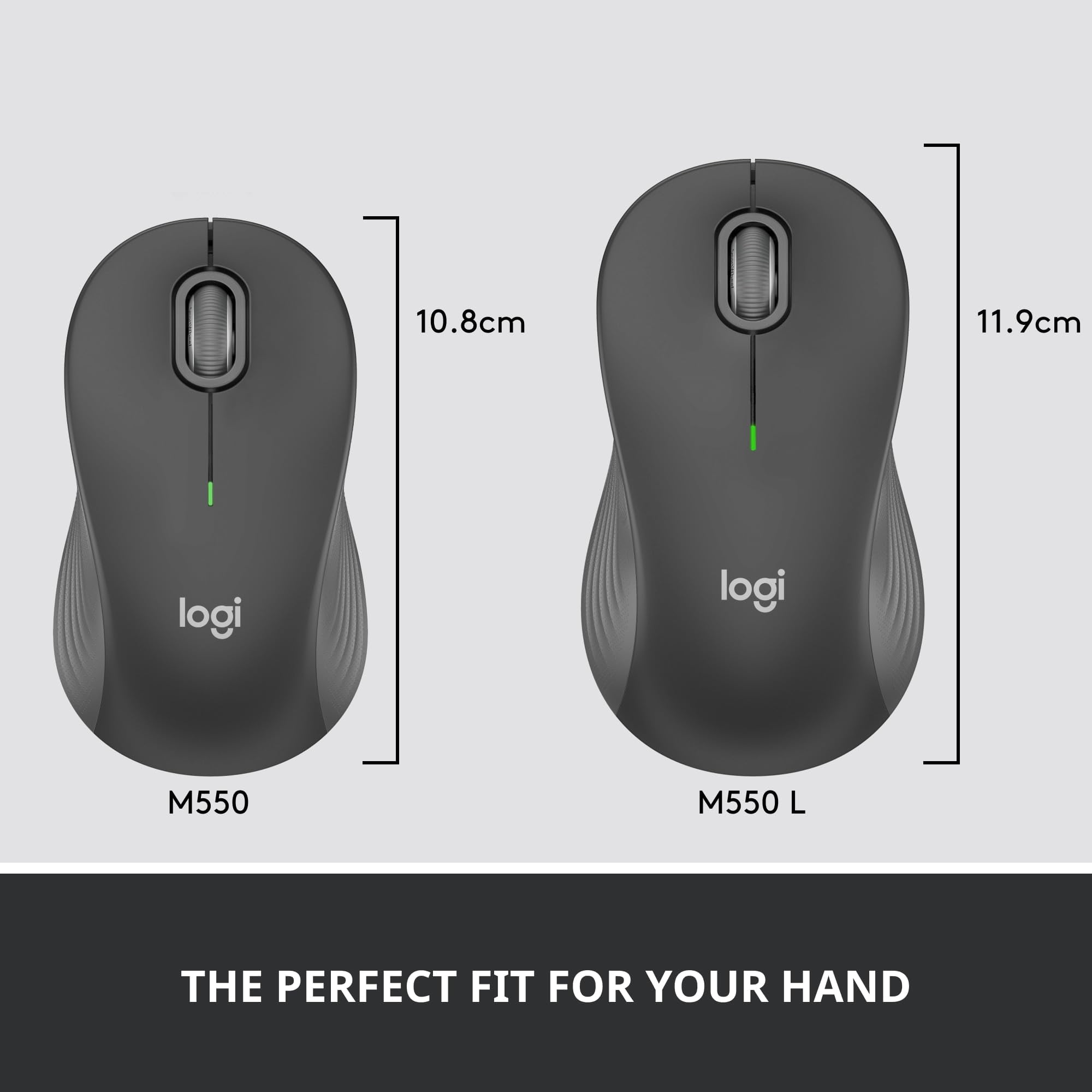 Logitech Signature M550 Wireless Mouse - For Small to Medium Sized Hands, 2-Year Battery, Silent Clicks, Bluetooth, Graphite