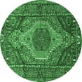 thumbnail image 1 of Ahgly Company Indoor Round Persian Emerald Green Traditional Area Rugs, 4' Round, 1 of 4