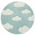 thumbnail image 3 of Paco Home Kids Rug with Charming Clouds for Nursery in Pastel Blue, 3 of 5