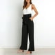 thumbnail image 5 of Pantalones de tela para mujer, pantalones palazzo de cintura alta, pantalones casuales anchos, pantalones de traje, pantalones elegantes tipo paperbag, 5 of 8