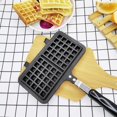 thumbnail image 3 of Non-Stick Waffle Makers, Manual Waffle Maker Waffle Mold Double Waffle Machine Rectangular Shape, 3 of 5