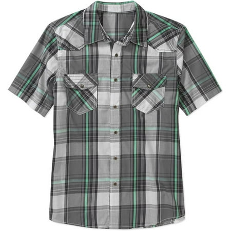 No Boundaries Men's Short Sleeve Woven