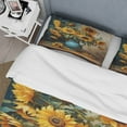 thumbnail image 4 of Designart "Sunflowers Van Gogh s Timeless Masterpiece II" Floral & Botanical Bedding Covert Set - Masterpiece Yellow Landscapes Bed Set With 2 Shams, 4 of 6