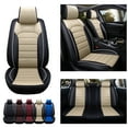 thumbnail image 5 of Tuqiang Car Seat Covers Full Set Leather for Acura for TL 2004-2014 Waterproof Seat Protection System for 5-Seat Vehicles Black and Beige, 5 of 5