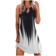 thumbnail image 1 of Pompotops Femmes Grande Taille Décontracté Imprimé Col en V Manches Courtes Robe Ample Longueur Genou, 1 of 5