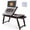 Black Walnut, variant on Laptop Desk, Height & Angle Adjustable Lap Desk Bed Tray Table, Foldable Laptop Table with Drawer, Mouse Pad, Tablet & Phone Slots for Working Reading Writing Eating, Black Walnut