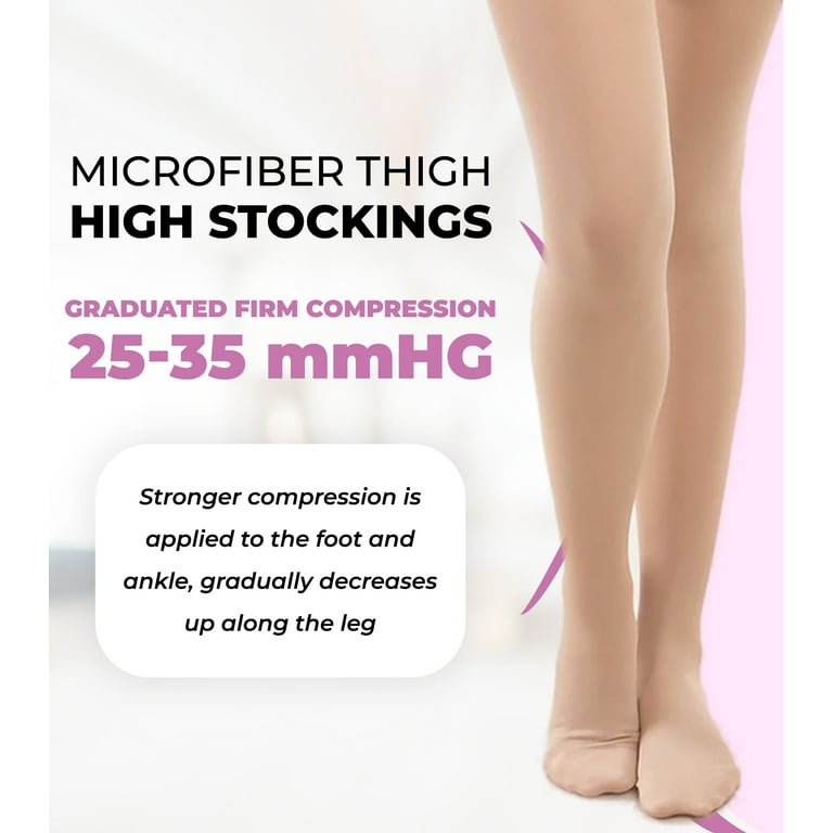 Ita-Med Unisex Microfiber Thigh High Graduated Compression