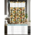 thumbnail image 6 of No Hook Cloth Fabric Shower Curtain with Snap in Liner, Banana Pineapple Waterproof Shower Curtains Set with See Through Top Window, Summer Tropical Fruit Botanical Bath Curtains Shower 72"x72", 6 of 6