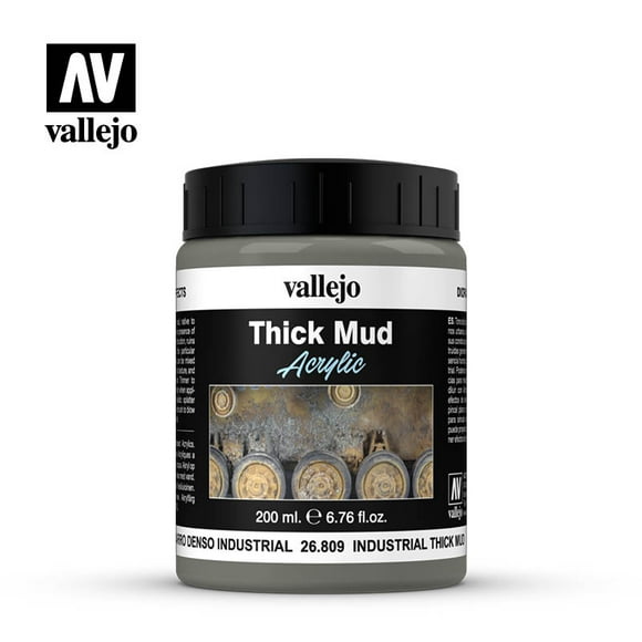 Vallejo - Diorama FX Boue Épaisse 200 ml (6.76 fl.oz.) Pigments Permanents et Résines Acryliques à Base d'Eau, Idéal pour Miniatures, Maquettes à l'Échelle et Dioramas