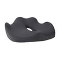 thumbnail image 2 of Cojín de espuma viscoelástica para silla, cómodo cojín ergonómico para asiento de coxis, almohada para sentarse en forma de donut para viajes, hogar, negro, 2 of 8