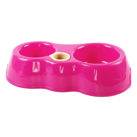 Port Chat LANBOWO Pet Feeder Plastic Dual Port Automatic Feeder Water Drinking Feeding Basin Bowls For Cats Pet Dogs without Bottle ()