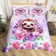 thumbnail image 3 of Funda Nórdica Acuarela Floral Juego de Cama Encantadora Jungla Animal Funda Nórdica, 3 of 8