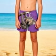 thumbnail image 1 of Pantalones cortos de playa para niños y niñas, de color liso, con estampado bonito, transpirables y con bolsillos, para verano, 1 of 9