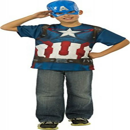 Rubie's Costume Avengers 2 Age of Ultron Child's Captain America T-Shirt and Mask,