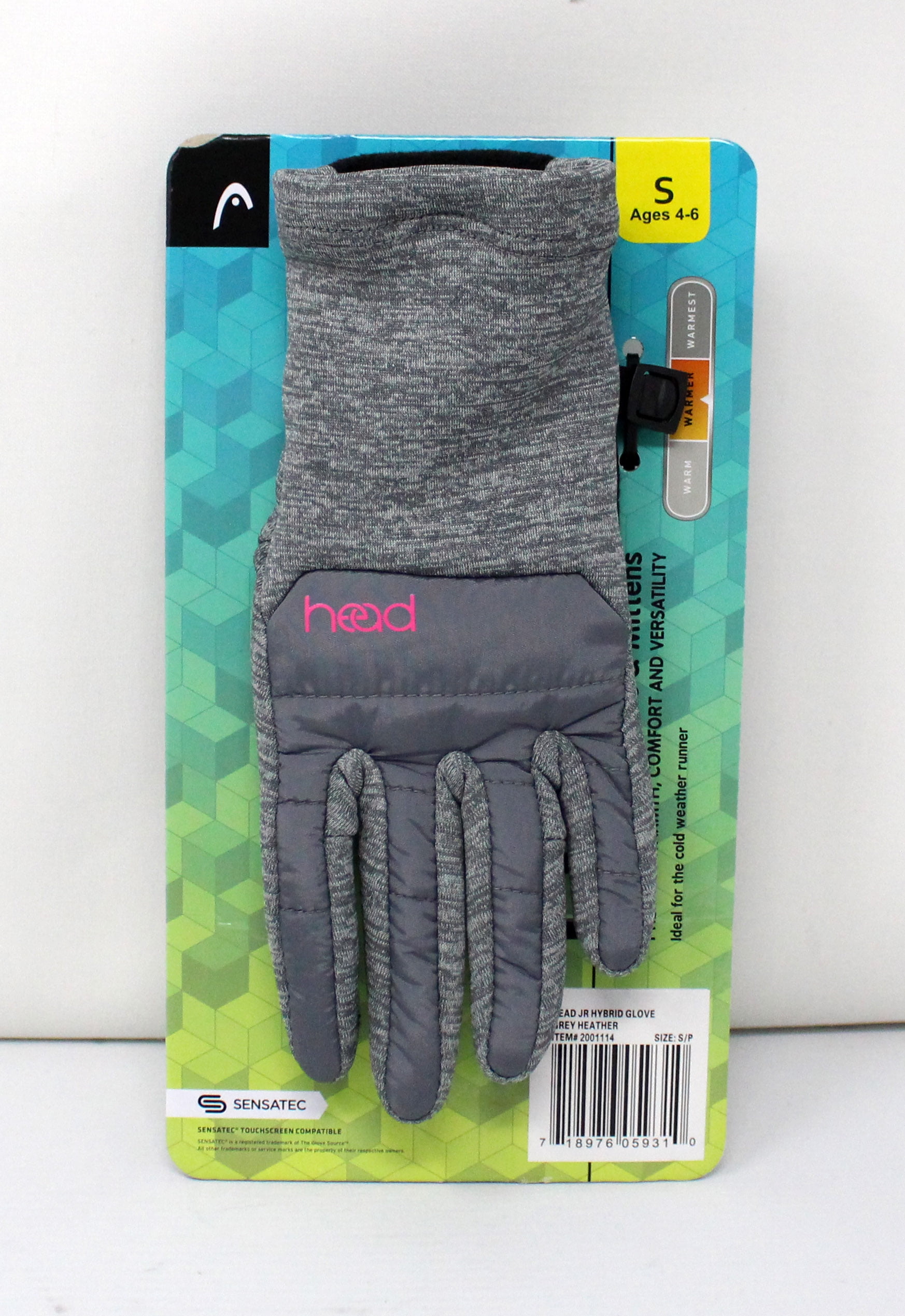 Head Junior Hybrid Gloves Ages 46 Small Grey