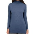 thumbnail image 1 of Comdrip Chandails à Col Roulé pour Femmes, Col Montant, Épaules Tombantes Asymétriques, Chandail à Manches Longues, Hauts pour Femmes, Mode Décontractée, Chandails à Enfiler, Chandails d'Automne pour Femmes 2025, Bleu Marine P, 1 of 5