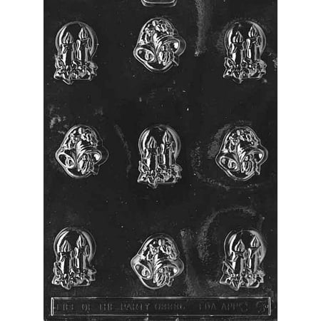 

Candyland Crafts BELLS AND CANDLES Chocolate Candy Soap Mold | For Molding Chocolate Soap or Plaster | Food Safe Plastic Durable and Reusable Chocolate Making Mold - C005 - (1 Pack)