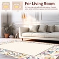 thumbnail image 2 of ODIKA 5'x7' Machine Washable Non-Slip Area Rug, Elegant Swirl with Subtle Earthy Tones and Fluid Motifs High Traffic Rug, Beige, 393908, 2 of 7