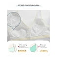 thumbnail image 4 of Esho Middle-Aged Elder Woman Floral Wirefree Bra Front Button Closure Soft Cotton Bra for Mom Grandma Gift Bra, 4 of 4