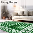 thumbnail image 2 of ODIKA 2'x3' Machine Washable Non-Slip Area Rug, Interlocking Labyrinth with Elegant Motifs High Traffic Rug, Green, 597732, 2 of 7