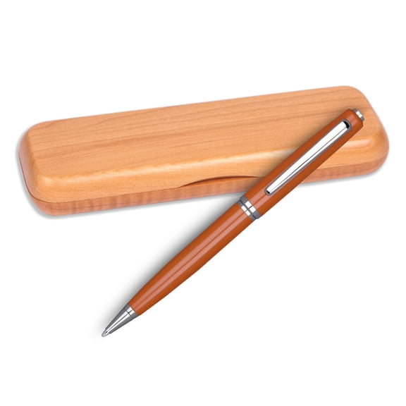 Clara Ball Pen - Orange with Single Gift Box Maple