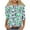 Green Plus Size Blouse for Women_m, variant on CYMMPU Fall Trendy Shirts 3/4 Sleeve Flower Printed Blouses for Women Dressy Casual Round Neck Tunic Tops Loose Fit Spring Tops Pleated Dressy T-Shirts Purple XXL