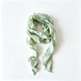 thumbnail image 4 of PRINxy Women’s Ruffled Trim Sheer Skinny Scarf, Flowy Lightweight Long Neck Bandana For Office Beach Vacations Coffee Runs Green, 4 of 5
