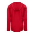 thumbnail image 3 of Women's Cutter & Buck  Red Cincinnati Reds Daybreak Eco Recycled Half-Zip Hoodie, 3 of 3