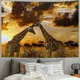 thumbnail image 2 of Orinice Giraffes Sunset Field Tapestry Wall Hanging Unique Style Graphic Tapestries Home Wall Decor Art for Living Room Bedroom Apartment Farmhouse Dorm 40x30inch, 2 of 6