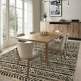 thumbnail image 2 of Hasoo Brown/Black Rugs for Living Room Washable 10x13 Area Rugs Moroccan Style Carpet Boho Bedroom Dining Room Throw Indoor Carpet, 2 of 6