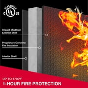 SentrySafe FPW082HTC Fireproof Waterproof Security Safe with Backlit Digital Keypad and Override Key , 0.82 Cu-Ft., Black