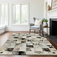 thumbnail image 6 of Addison Rugs Mayfield Washable Cowhide Boxes Granite Rectangle Rug, 3' x 5', 6 of 6