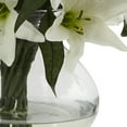 thumbnail image 4 of Nearly Natural 16"H Lily Silk Arrangement with Glass Vase, 4 of 6