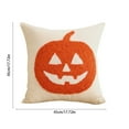 thumbnail image 3 of RoamHome Halloween Pillow Cover 45x45 cm Decorative Throw Pillow Case with Zipper for Sofa Bed, Seasonal Halloween Decor with Pumpkins Bats, 3 of 6