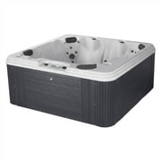 Aqualife Osprey Harmony LS 6 Seater Hot Tub Spa with 86 Jets, Bluetooth Stereo, LED lighting & Tub Cover, Gray/Sterling Silver