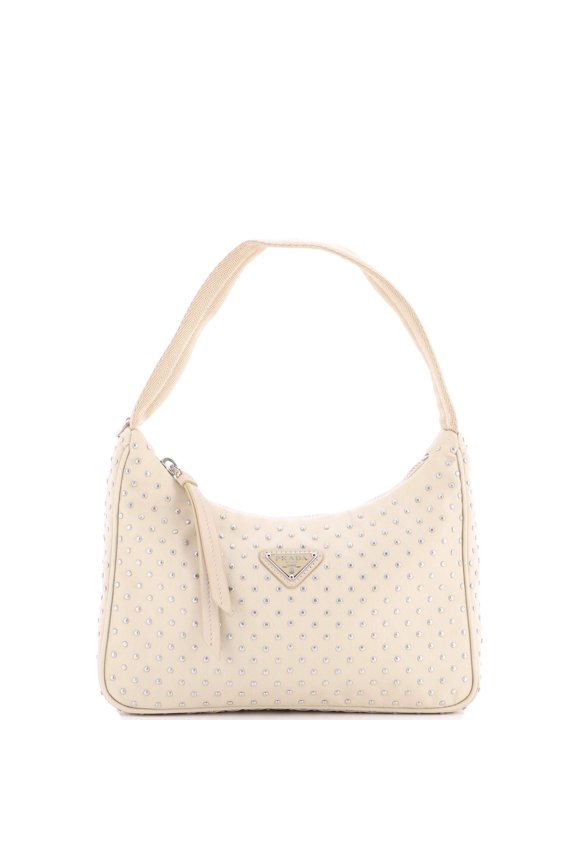 Pre-Owned Re-Edition 2000 Hobo Studded Tessuto Mini By Rebag