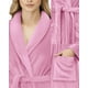 thumbnail image 3 of Bata de Baño NY Threads Premium de Franela Plush para Mujer Rosa, 3 of 6