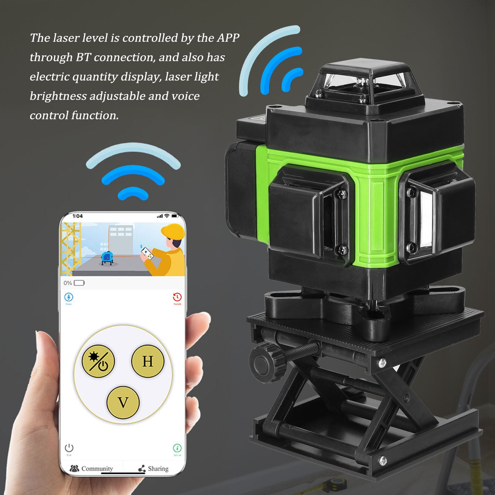 Multifunctional 4D 16 Lines Level 3° Self-leveling Machine USB Rechargeable Battery Leveling Tool with Vertical Horizontal Tilt Lines