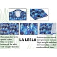 thumbnail image 4 of HAPPY BAY Men's Hippie Beach Hawaiian Button up Overshirt M Navy Blue-AA387 Summer Vacation Holiday, 4 of 4