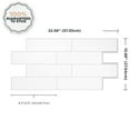 thumbnail image 5 of Smart Tiles - 3D Adhesive Peel and Stick Backsplash Tile, White - 5-Pack 22.56" x 10.88", 5 of 6