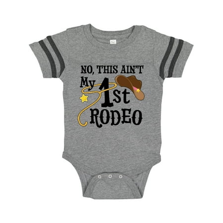 

Inktastic No This Ain t My 1st Rodeo Cowboy Hat and Lasso Gift Baby Boy or Baby Girl Bodysuit