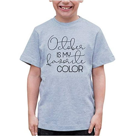 

7 ate 9 Apparel Kids October Color T-Shirt Grey