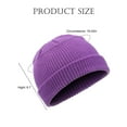 thumbnail image 3 of LAVA 2 Pcs Fishermen Beanie Hats for Women Men Winter Knitted Warm Skull Caps (Purple), 3 of 9