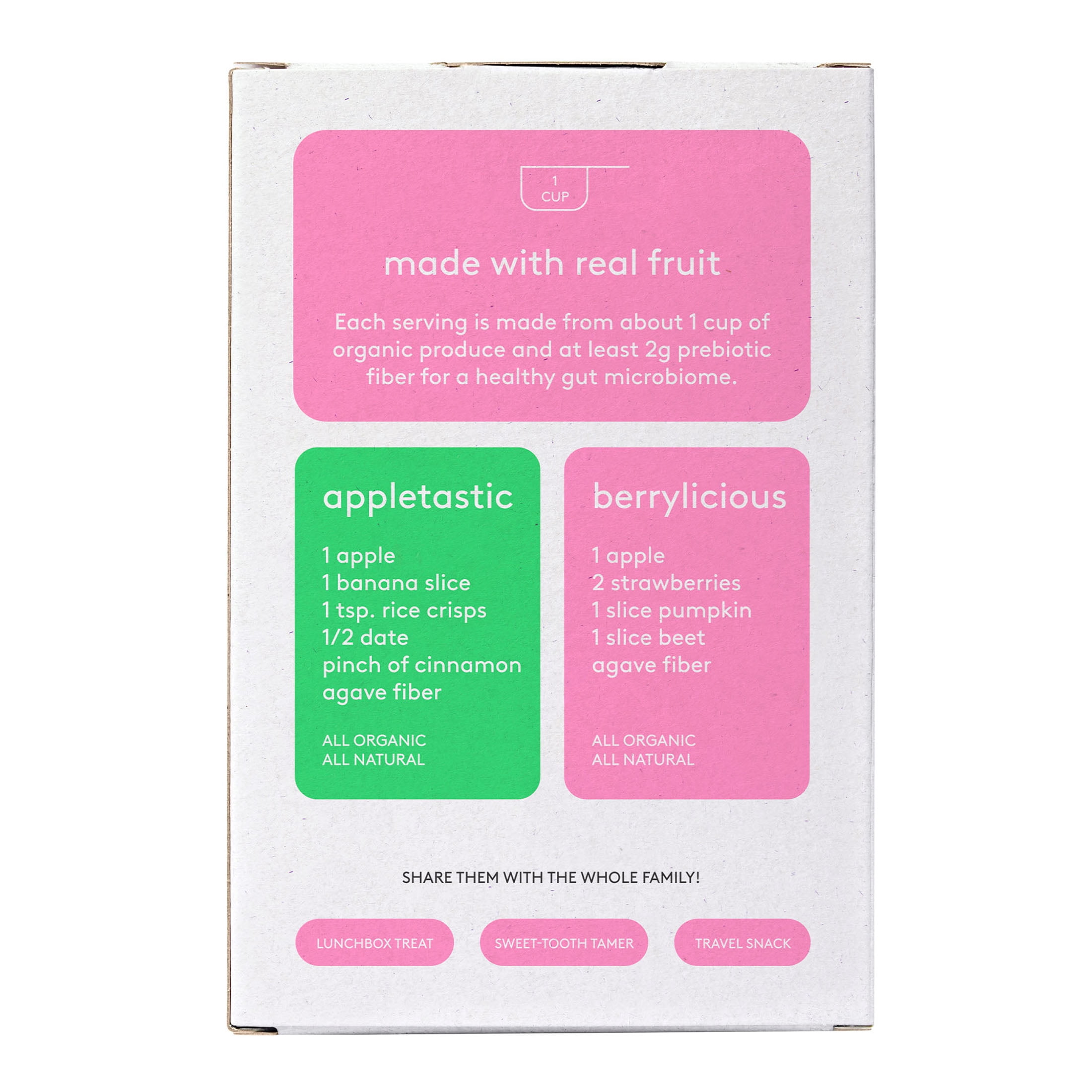 Kencko Organic Fruit Snacks Variety Pack, Berrylicious and Appletastic, 3.5oz, 5 Pack