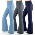 thumbnail image 1 of BIG ELEPHANT 3 Packs de Leggings Acampanados para Niña con Bolsillos Laterales, Pantalones Acampanados de Cintura Alta para Baile, 1 of 8