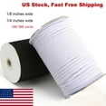 thumbnail image 6 of EIMELI Elastic 1/8" 1/4" Width ~ 3Mm 6Mm Braided Elastic Band Cord Knit Band Sewing 100/200Yards Us Stock,180 Yards 3Mm(Black 0.6CM 200 yards), 6 of 7