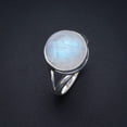 thumbnail image 2 of StarGems&reg; Natural Moonstone Handmade 925 Sterling Silver Ring 8.75 F2715, 2 of 7