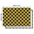 thumbnail image 6 of Yellow and Black Checkerboard Checkered Pattern Summer Placemats Table Placemats Set Of 4-Linen Kitchen Washable Placemats Table Mats 11.8"x17.7" Non-Slip Heat Resistant, 6 of 6